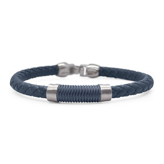 ALOR Men's Leather & Twisted Cable Bracelet