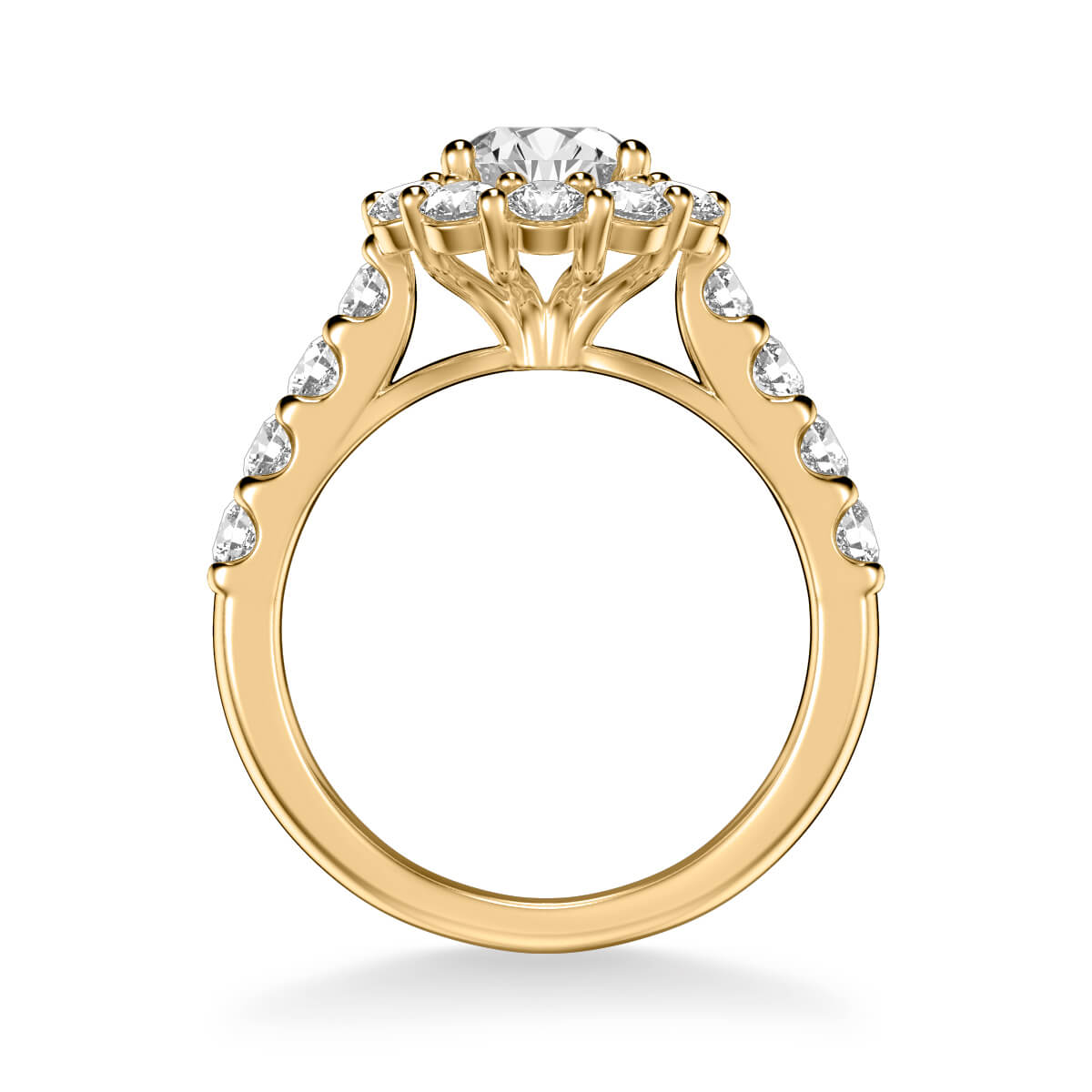 Wynona Classic Round Halo Diamond Engagement Ring