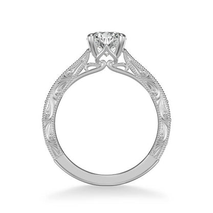 Julie Vintage Side Stone Diamond Engagement Ring
