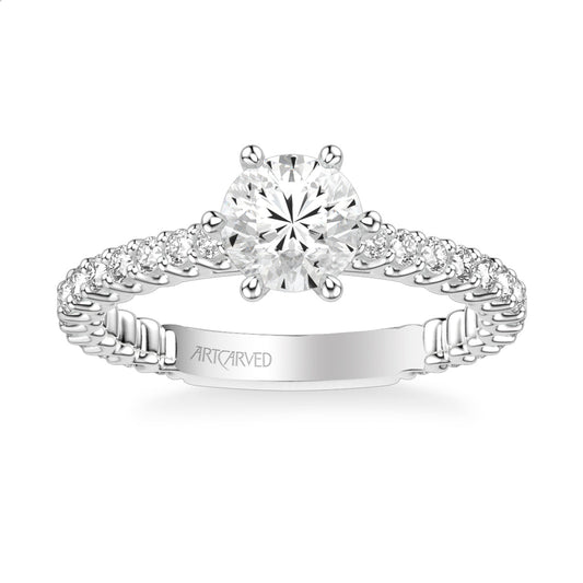 Arabelle Classic Side Stone Diamond Engagement Ring