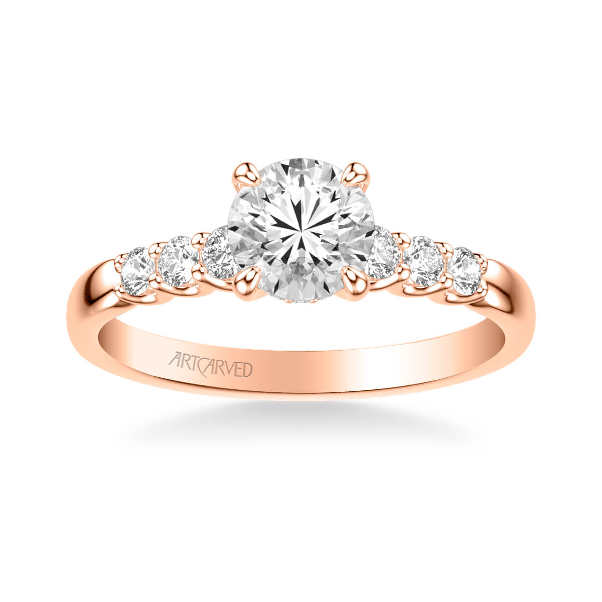 Erica Classic Side Stone Diamond Engagement Ring