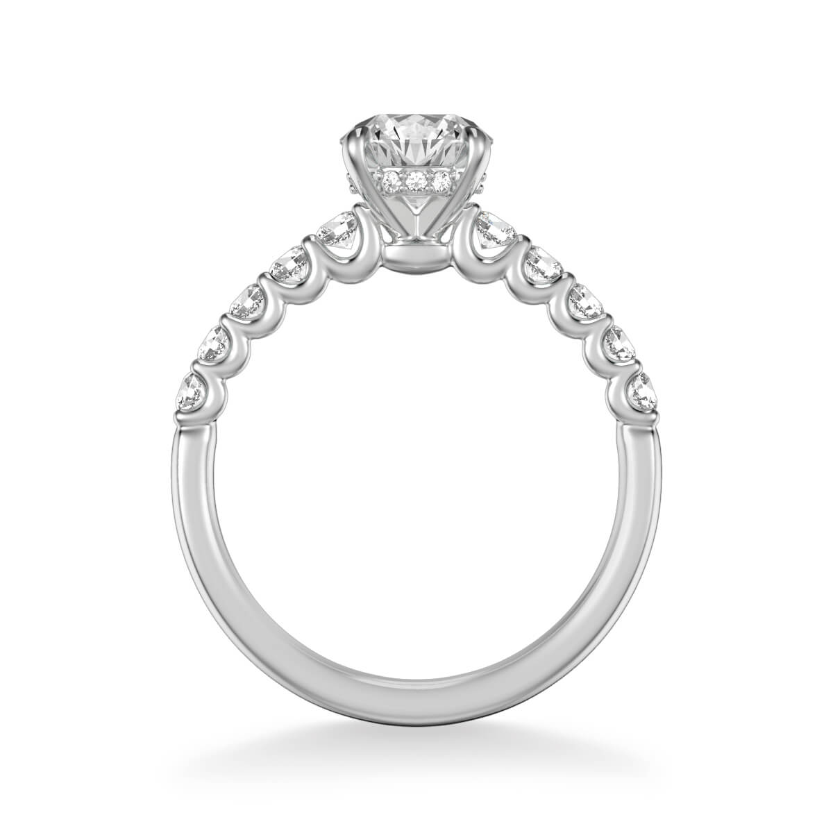 Faye Classic Side Stone Diamond Engagement Ring