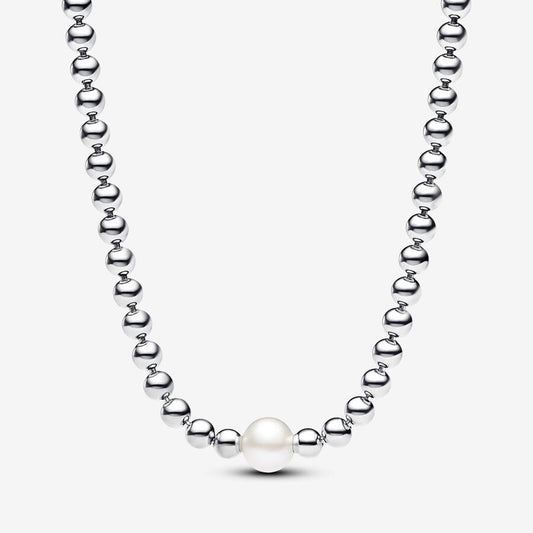 Treated Freshwater Cultured Pearl & Beads Collier Pandora Necklace