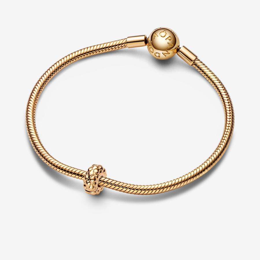 Gold Studded Clip Pandora Charm