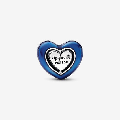 Blue Spinnable Heart Pandora Charm