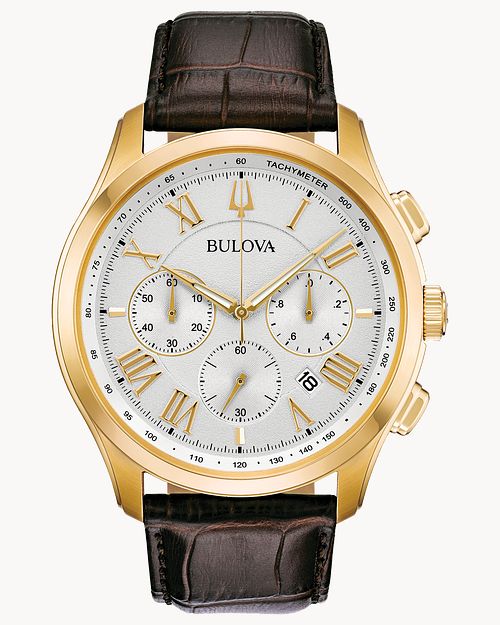 Bulova Wilton Classic Brown Leather Chronograph for Men