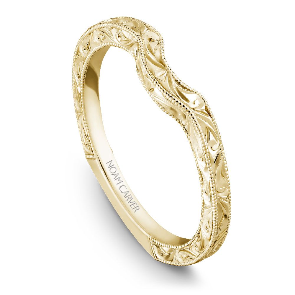 Noam Carver Hand Engraved Wedding Band B001-02EB