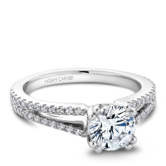 Noam Carver Split Shank Diamond Engagement Ring B001-03A