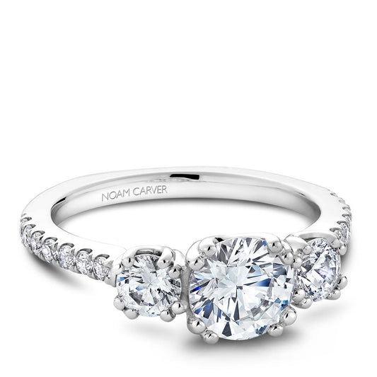 Noam Carver Three Stone Diamond Engagement Ring B001-05A