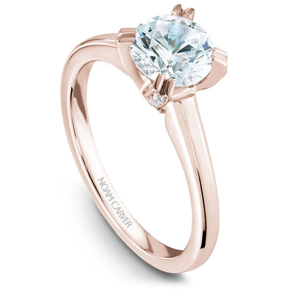 Noam Carver Solitaire with Diamond Detail Engagement Ring B002-02A