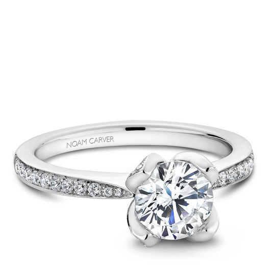 Noam Carver Floral Setting Diamond Engagement Ring B019-01A