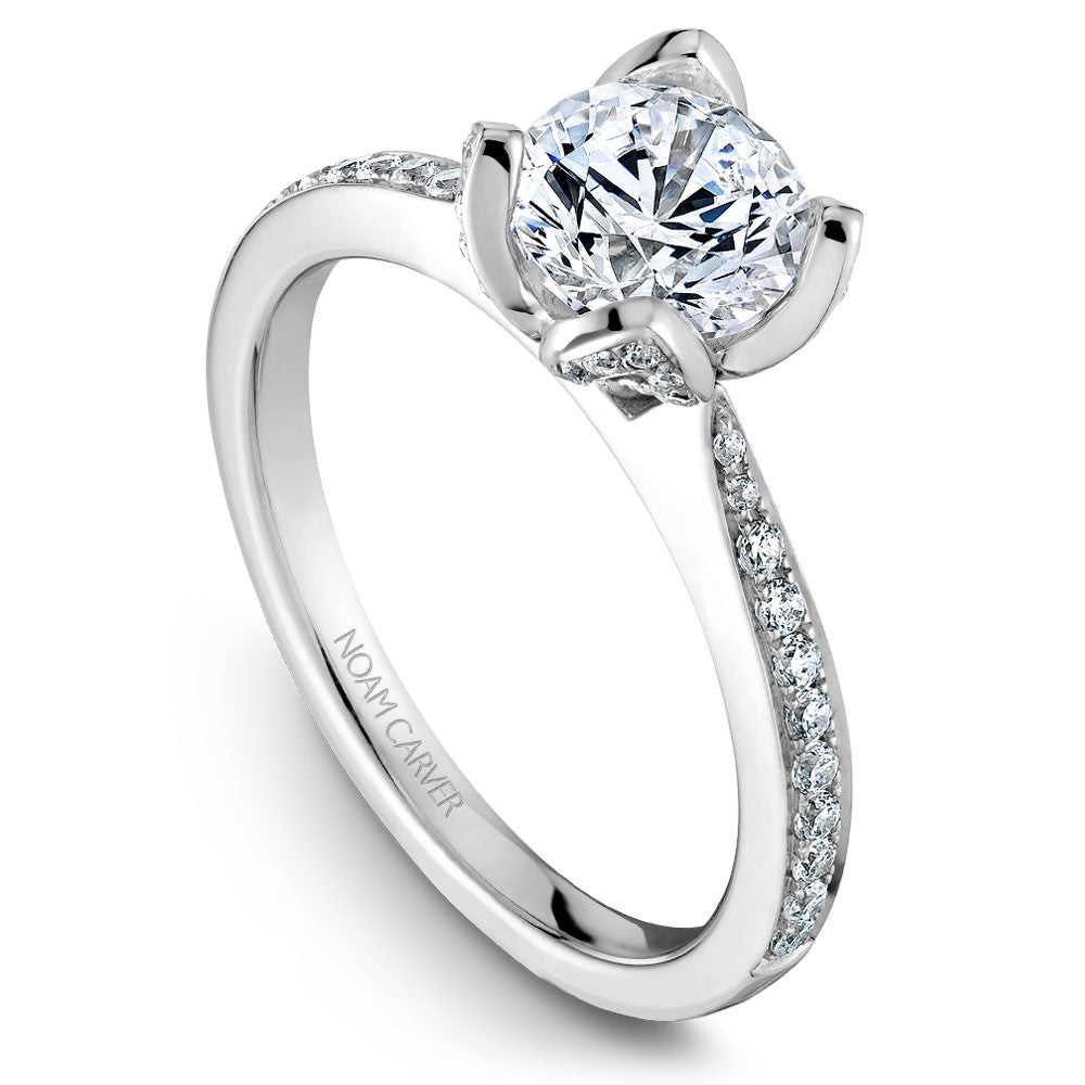 Noam Carver Floral Setting Diamond Engagement Ring B019-01A