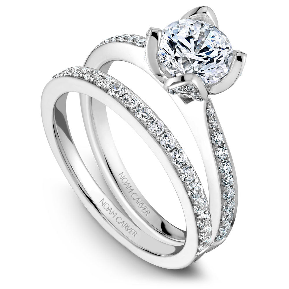 Noam Carver Floral Setting Diamond Engagement Ring B019-01A