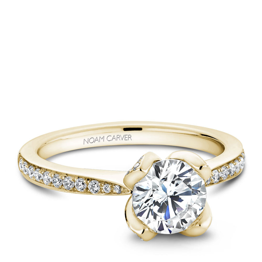 Noam Carver Floral Setting Diamond Engagement Ring B019-01A