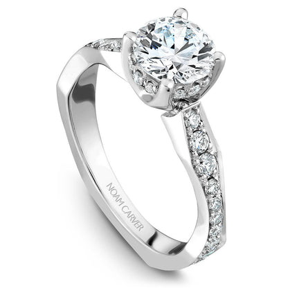 Noam Carver Micro Pav�� with Diamond Detail Engagement Ring B020-02A