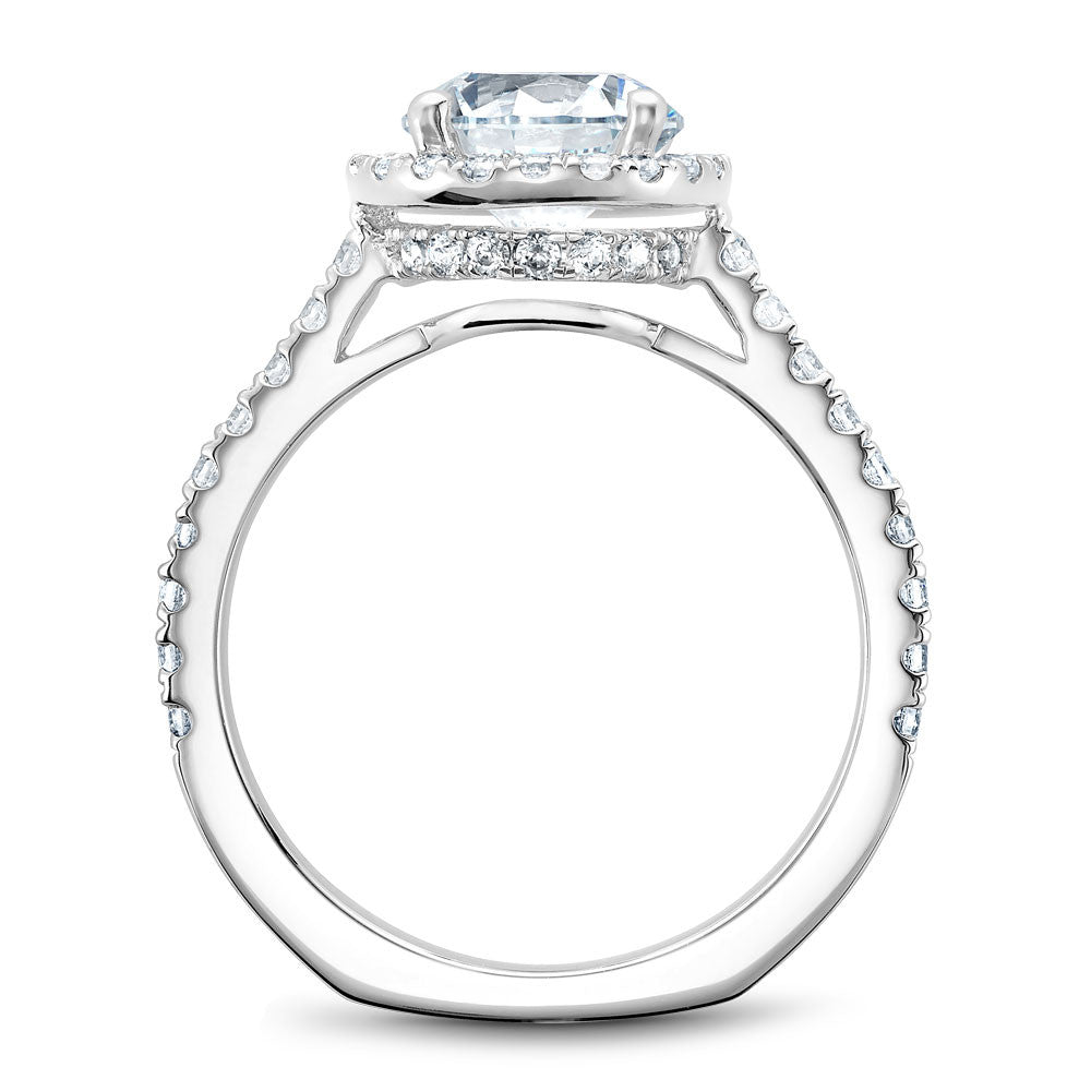 Noam Carver Diamond Halo Engagement Ring B034-03A