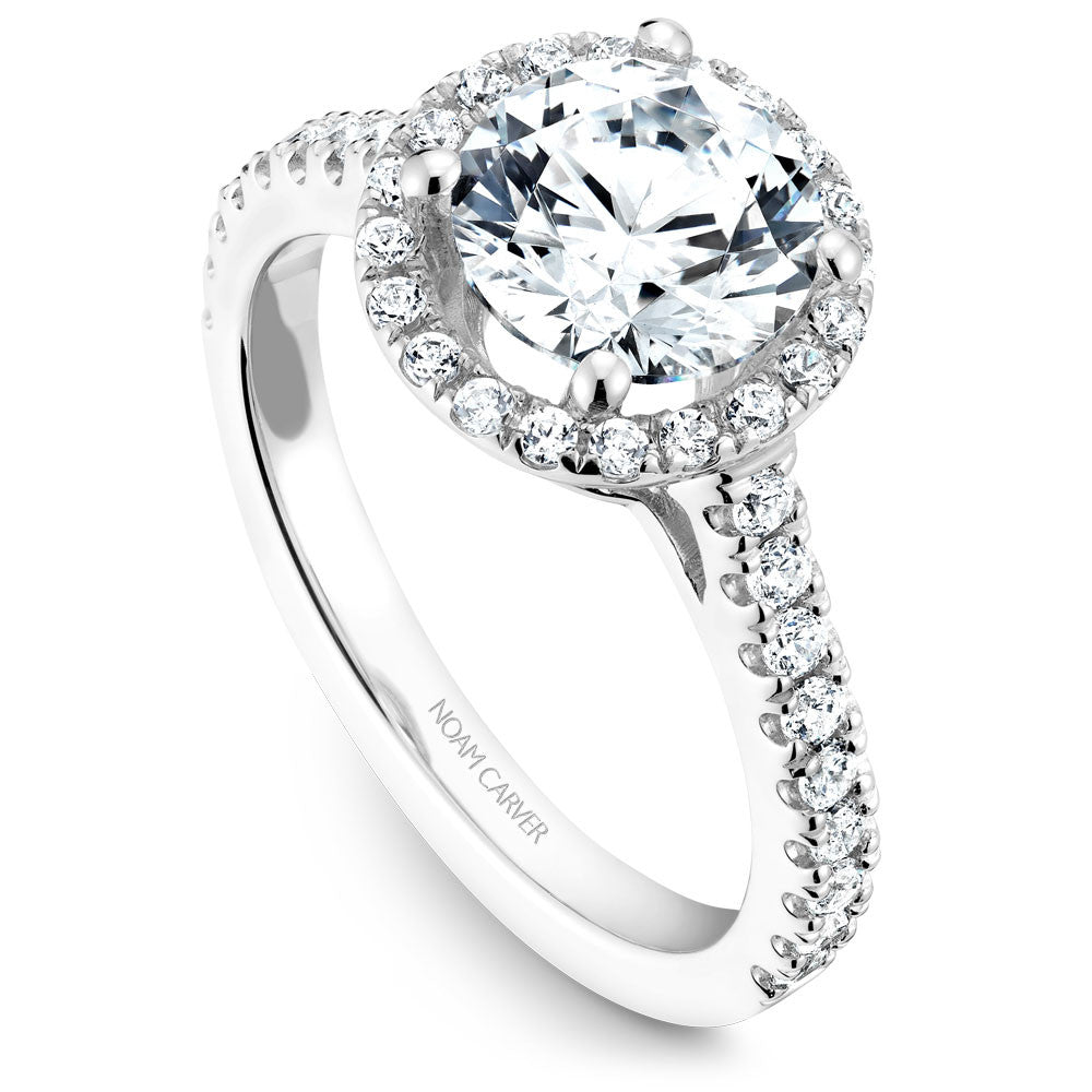 Noam Carver Diamond Halo Engagement Ring B034-03A