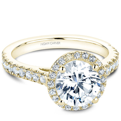 Noam Carver Diamond Halo Engagement Ring B034-03A