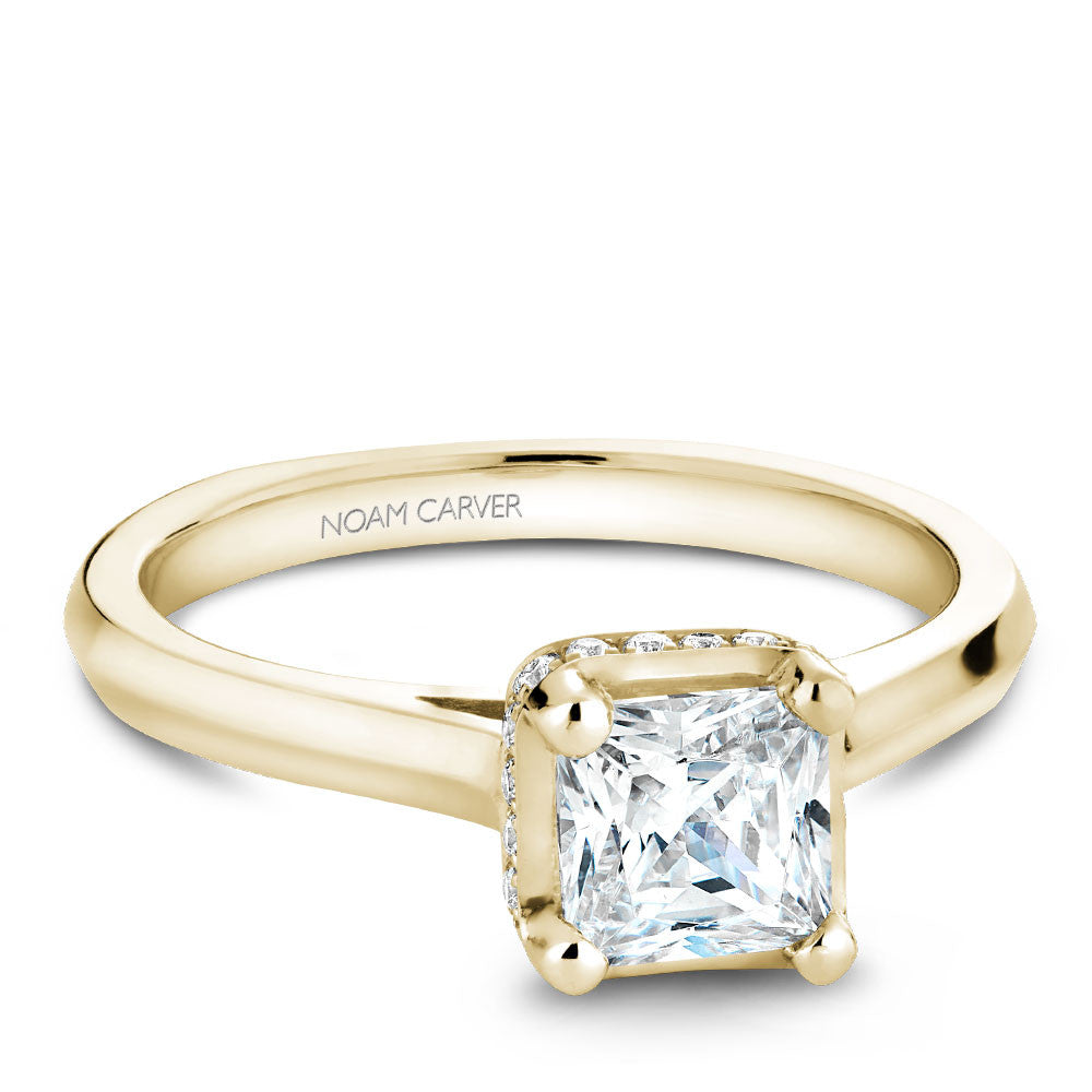 Noam Carver Soliatire with Diamond Detail Engagement Ring B041-01A