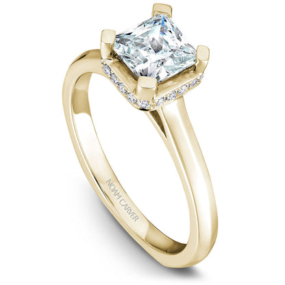 Noam Carver Soliatire with Diamond Detail Engagement Ring B041-01A