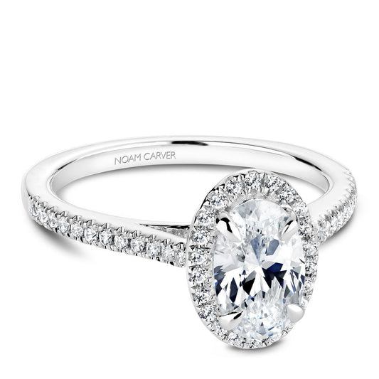 Noam Carver Oval Diamond Halo Engagement Ring B094-03A