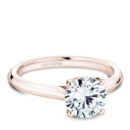 Noam Carver Solitaire with Diamond Detail Engagement Ring B143-01A