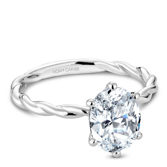 Noam Carver Braided Solitaire Engagement Ring B167-01A