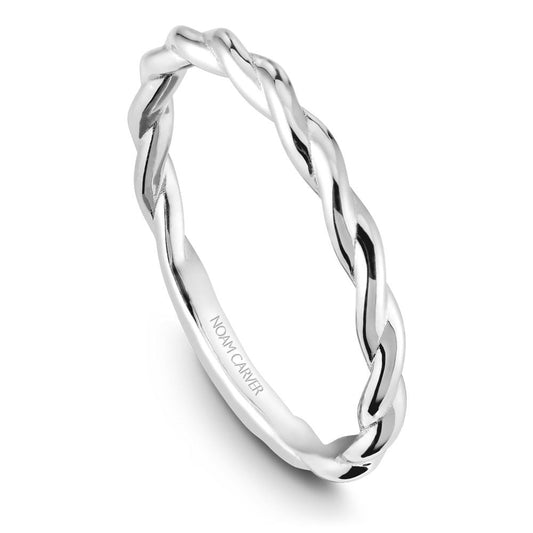 Noam Carver Braided Solitaire Wedding Band B167-01B