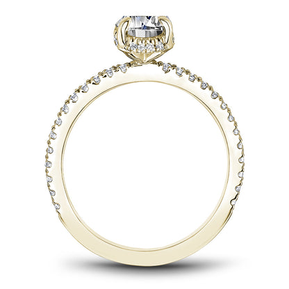 Noam Carver Oval Center with Rollover Halo Diamond Engagement Ring B264-01A