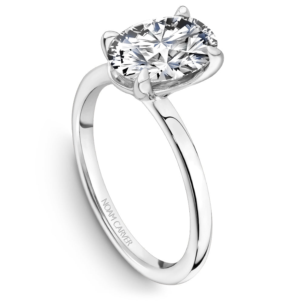 Noam Carver Classic Oval Solitaire Engagement Ring B371-02A