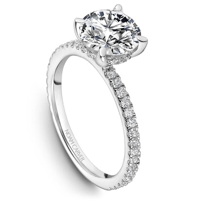 Noam Carver Diamond Engagement Ring with Diamond Detail Setting B372-01A