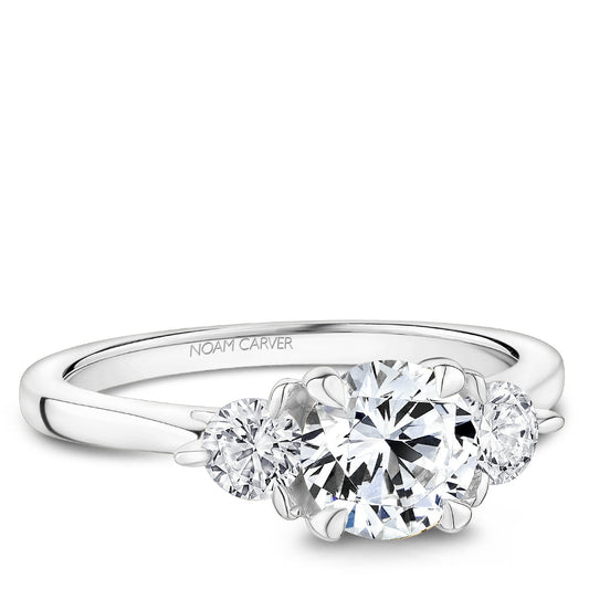 Noam Carver Three Stone Solitaire Engagement Ring B373-01A