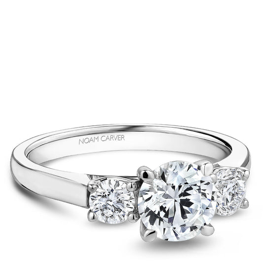 Noam Carver Three Stone Diamond Solitaire Engagement Ring B504-01A