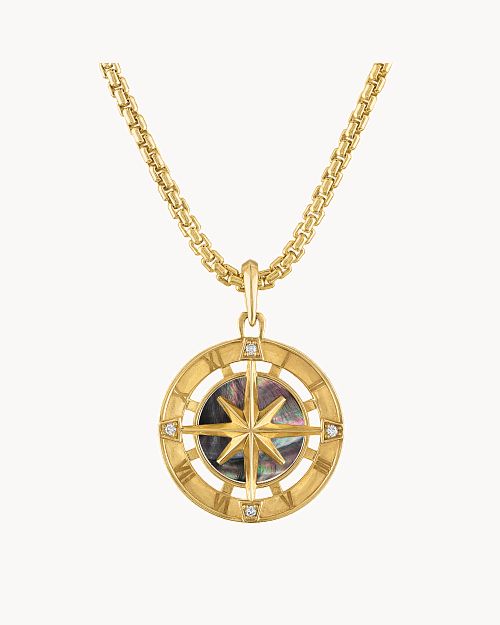 Bulova 14K Yellow Gold Plated Marine Star Necklace