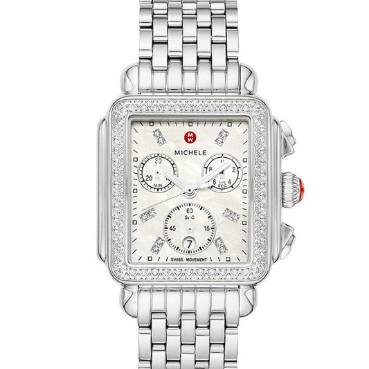 Michele Deco Stainless Steel Diamond Watch - MWW06A000775