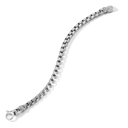 JAI Sterling Silver 5.3mm Box Chain Bracelet