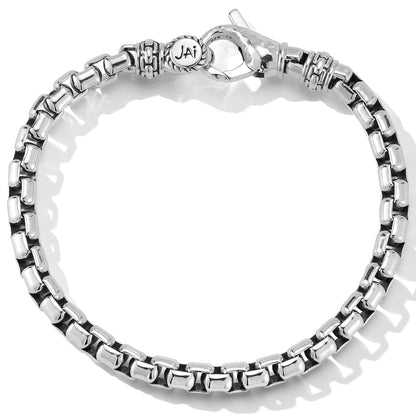 JAI Sterling Silver 5.3mm Box Chain Bracelet
