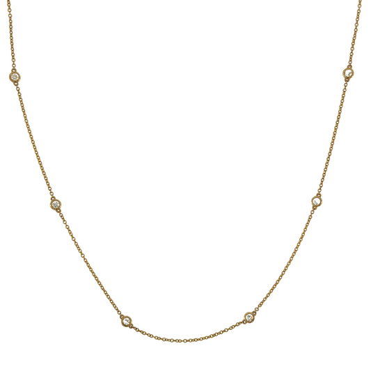 14K Yellow Gold Lab Grown Diamond By The Yard Necklace