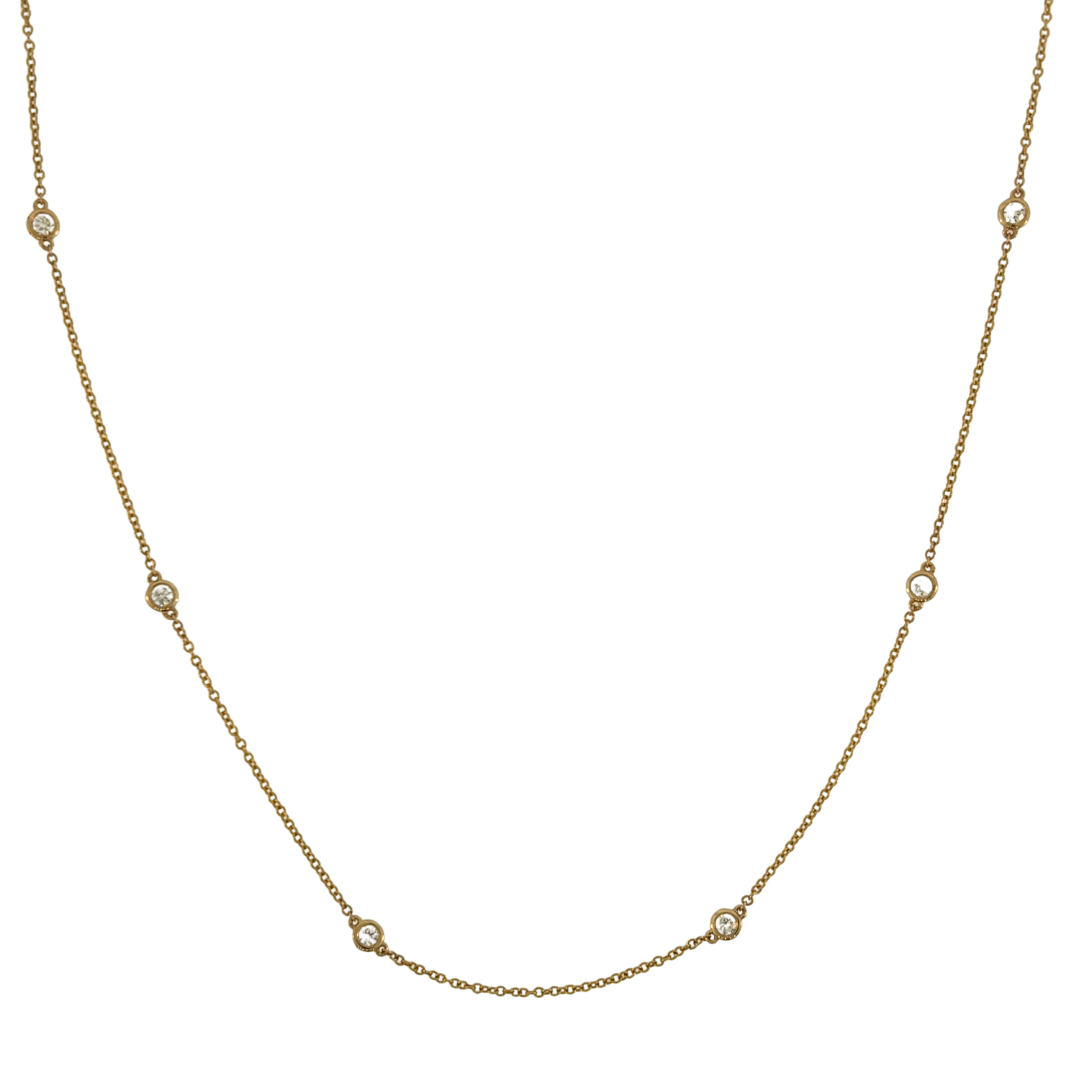 14K Yellow Gold Lab Grown Diamond By The Yard Necklace