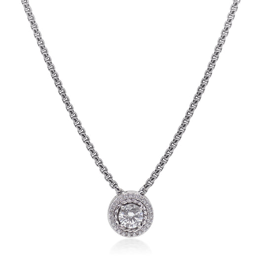 ALOR Day Diamonds Round Pendant Necklace