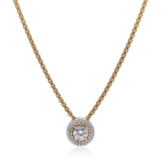 ALOR Day Diamonds Round Pendant Necklace