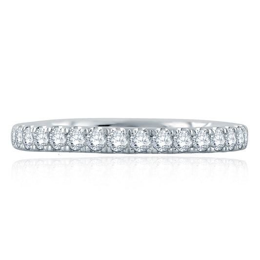 A. Jaffe French Pave Quilted Diamond Wedding Band MR2166Q/40
