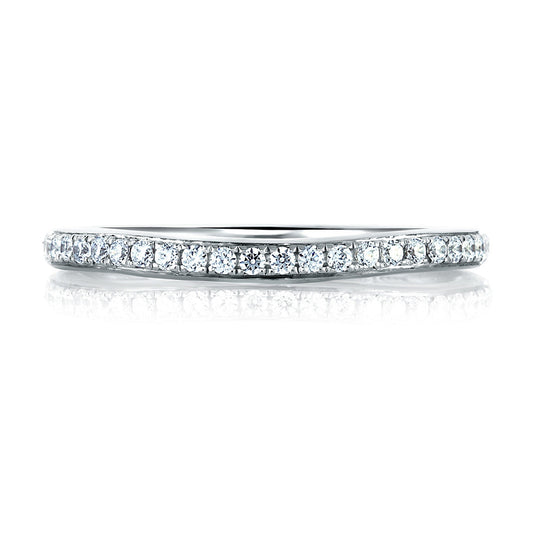 A.Jaffe Signature Classic Contoured Pave Diamond Wedding Band MRS414/18