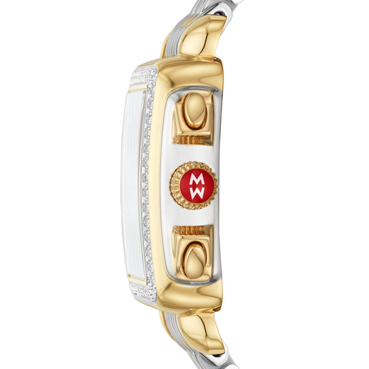 Deco Two-Tone 18k Gold Diamond Watch