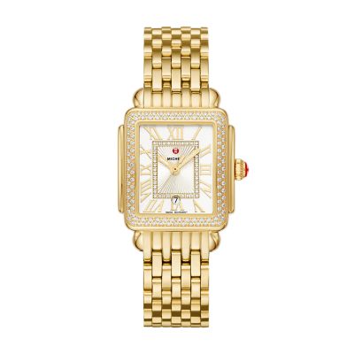 Deco Madison Mid 18K Gold Diamond Watch