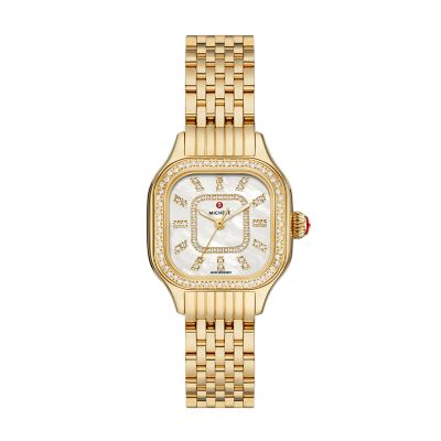 Meggie Gold Diamond Stainless Steel Watch