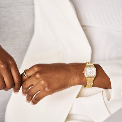 Meggie Gold Diamond Stainless Steel Watch