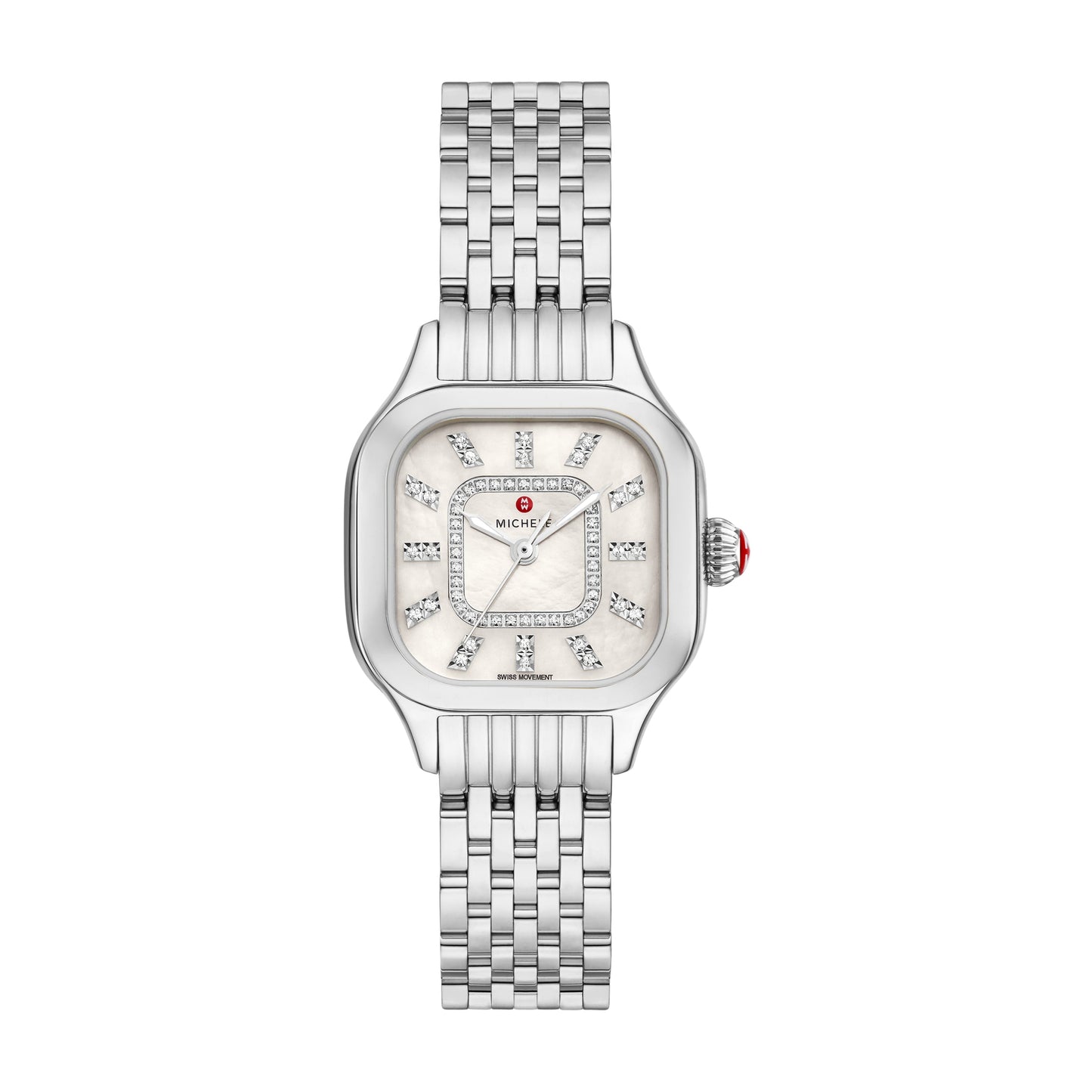 Meggie Stainless Steel Diamond Dial Watch