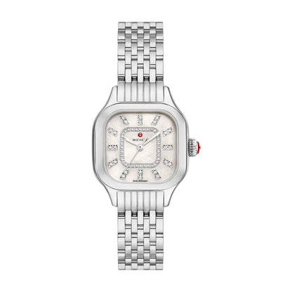 Meggie Stainless Steel Diamond Dial Watch
