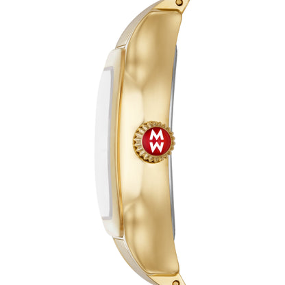 Meggie 18K Gold-Plated Diamond Dial Watch
